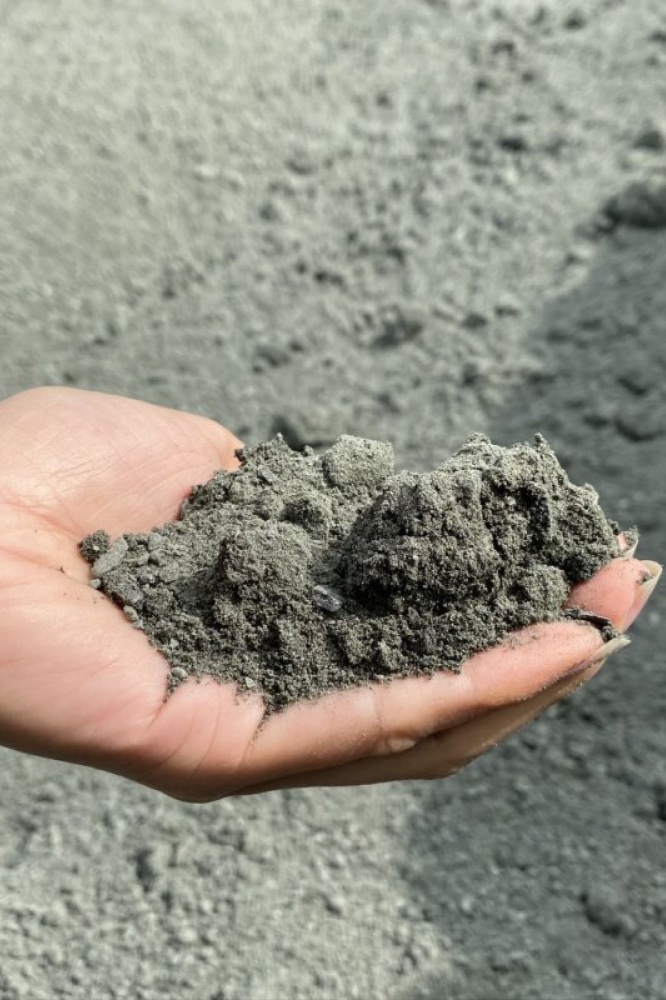 Water meeting mineral surface